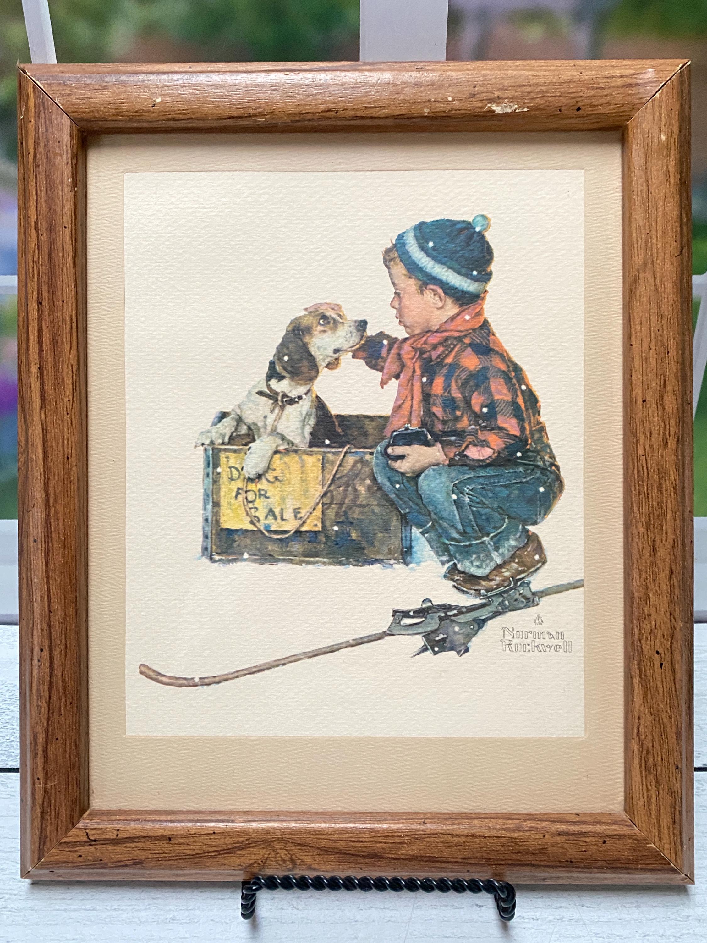VTG Norman Rockwell Love at First Sight, Lithograph | Framed 1978