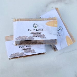 Cafe' Latte Soap, Coffee, coffee soap, natural exfoliating, exfoliate, gifts, coffee lovers, Natural Soaps, aromatic, Latte, vegan soap