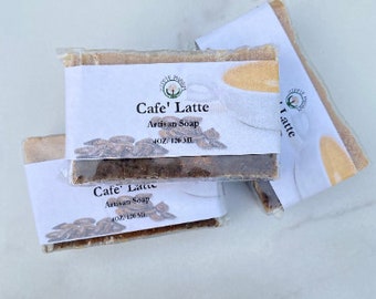 Cafe' Latte Soap, Coffee, coffee soap, natural exfoliating, exfoliate, gifts, coffee lovers, Natural Soaps, aromatic, Latte, vegan soap