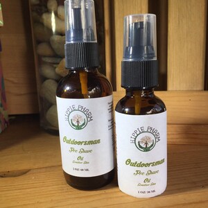 Pre Shave Oil for Sensitive Skin and razor burn prevention all natural Outdoorsman