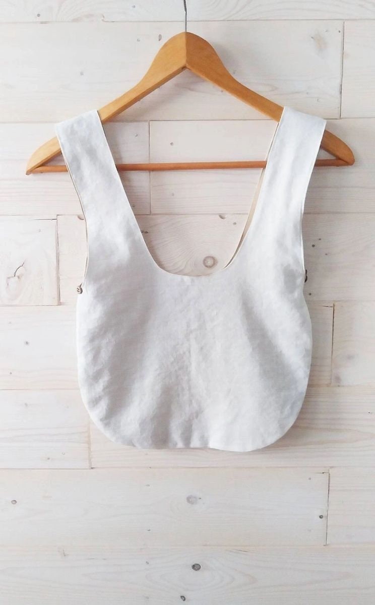 Medium Size Linen Fabric Bag White Color - Etsy