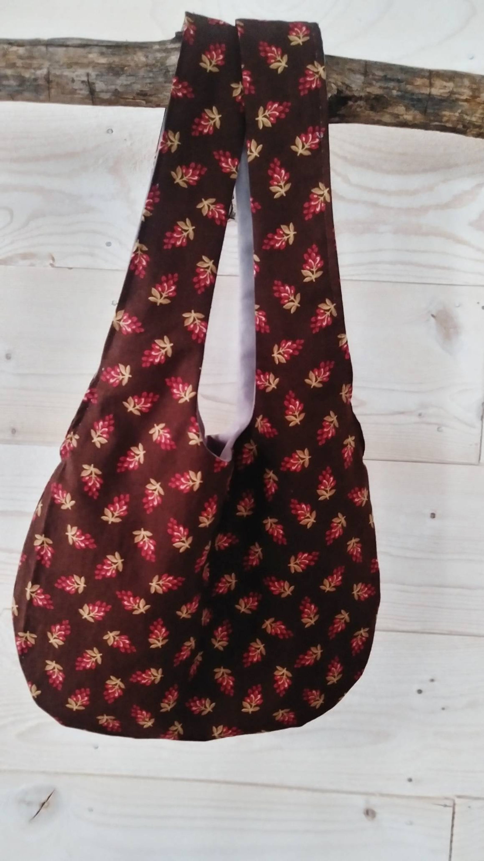 Small Cotton Fabric Bag Brown Color Etsy