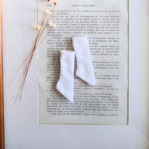 1/6 BJD doll Socks, Cotton socks, Blythe Socks, White cotton Socks, Doll Socks