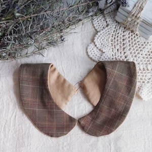 Adult Size tweed fabric Detachable collar