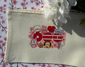Arirang Kawaii Themed Canvas Pouch