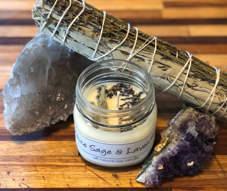 SacredHerbsShop Sage & Lavender Candle