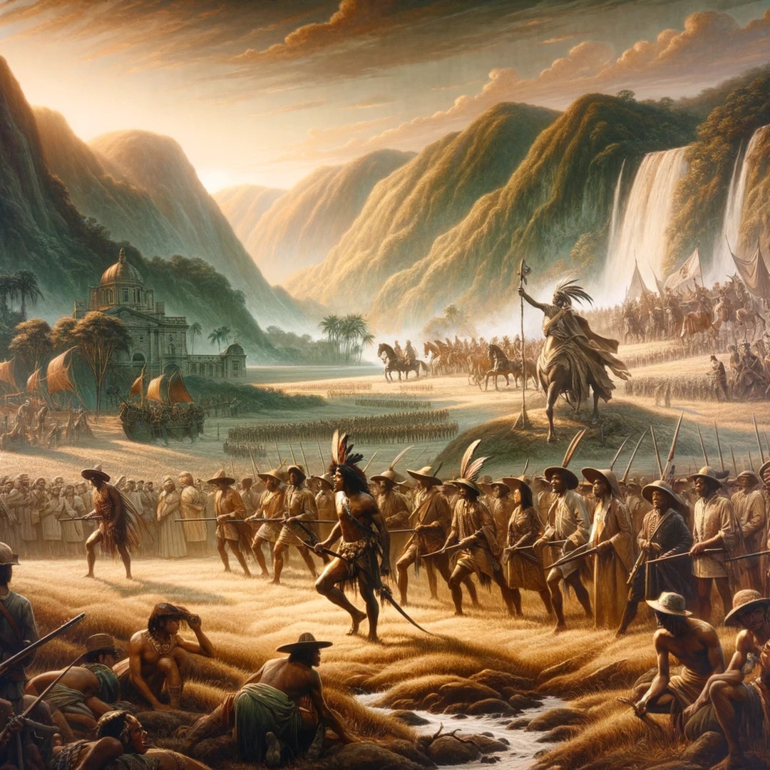 Melodic Masterpiece: AI Art, Capturing the Charge of Freedom's Dawn - Etsy