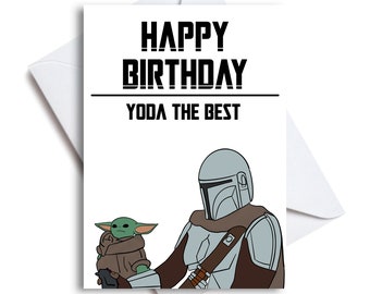 Yoda Birthday Card Etsy