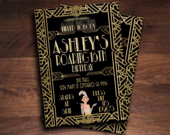 gatsby invitations etsy