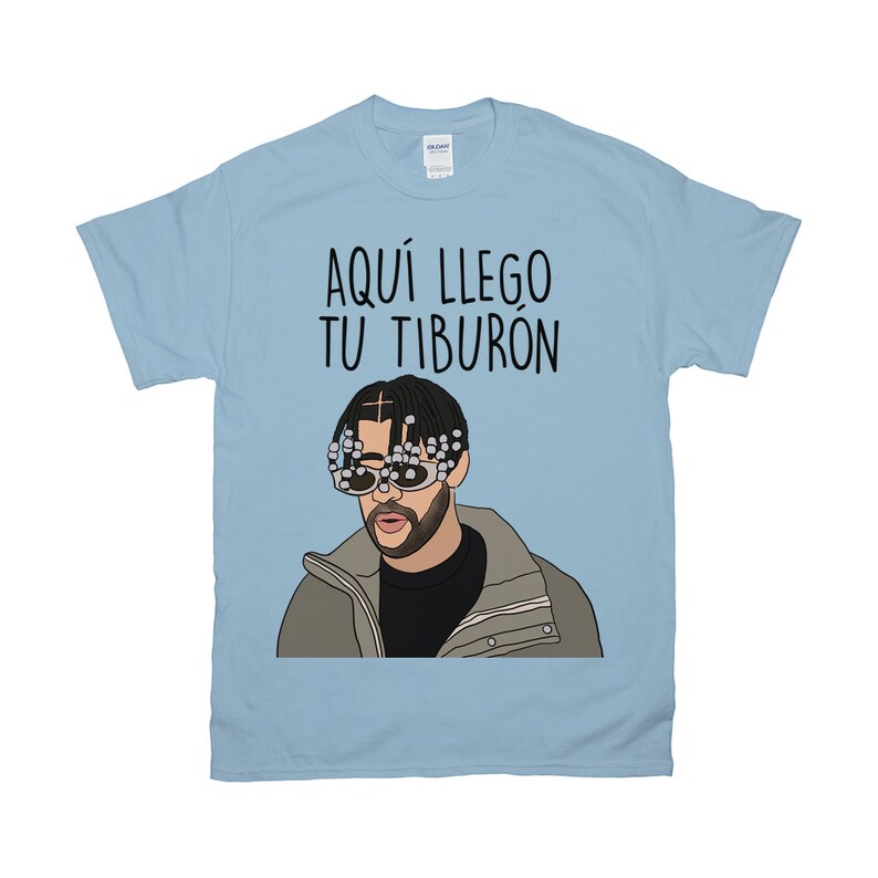 Bad Bunny TShirt Dakiti Bad Bunny Tee In Spanish Aqui Etsy