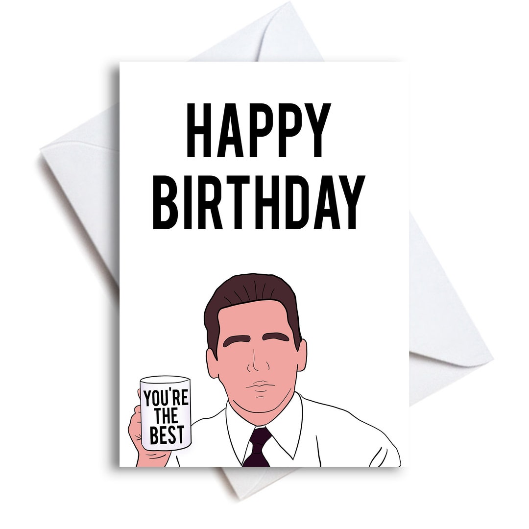 Michael Scott Birthday Card // the Office Birthday Card - Etsy