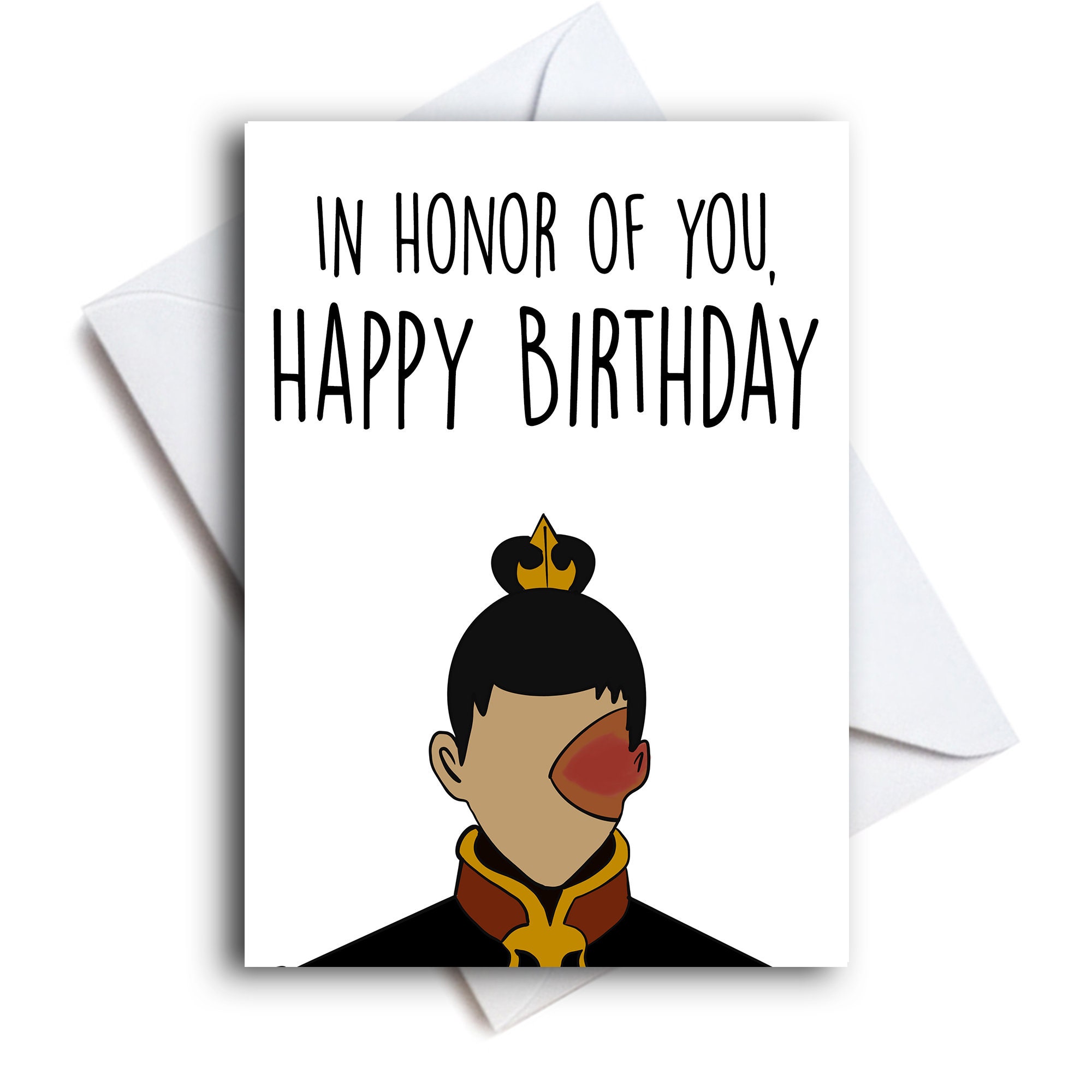 Zuko Honor Birthday Card // Avatar Happy Birthday Card