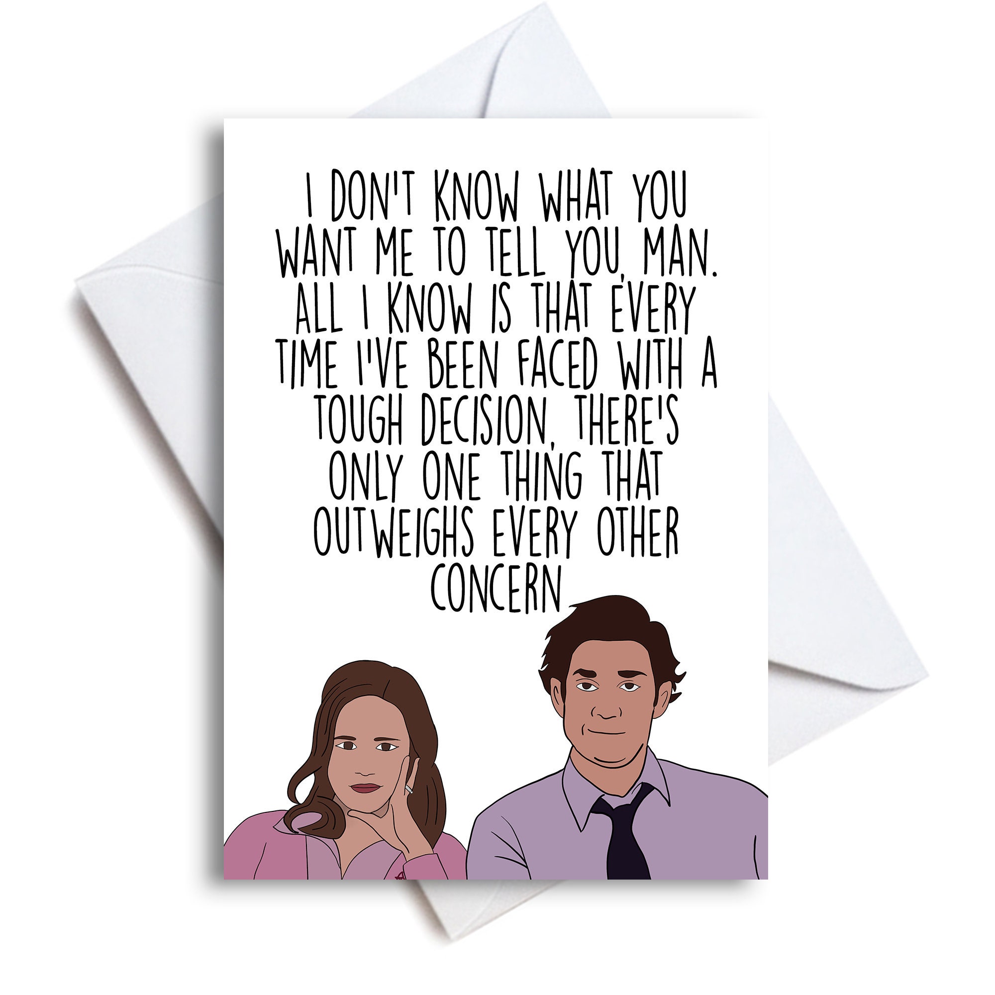 Pam And Jim Card // The Office Card Etsy