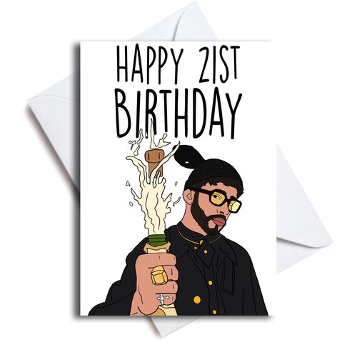 Bad Bunny Birthday Card Bad Bunny Card in Spanish 21 Etsy Ireland