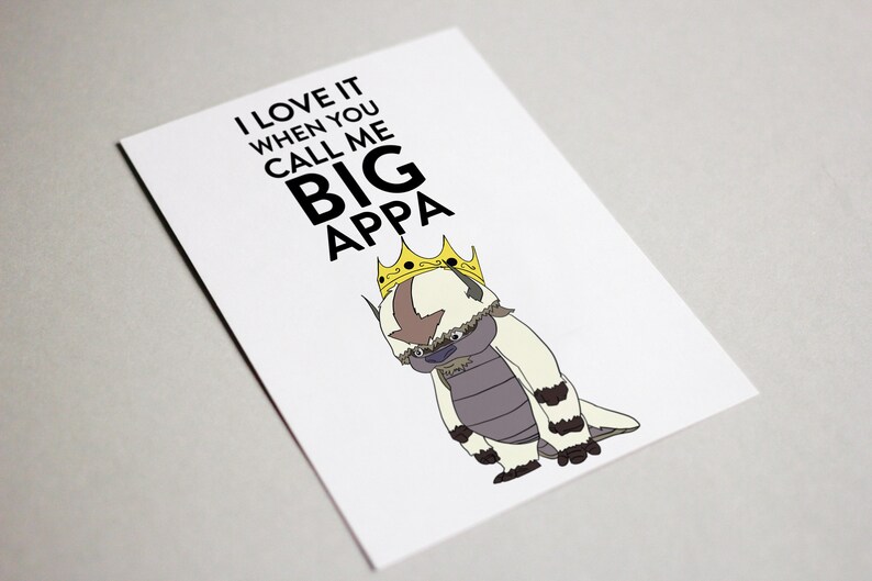 I Love It When You Call Me Big Appa // Appa Card - Etsy UK