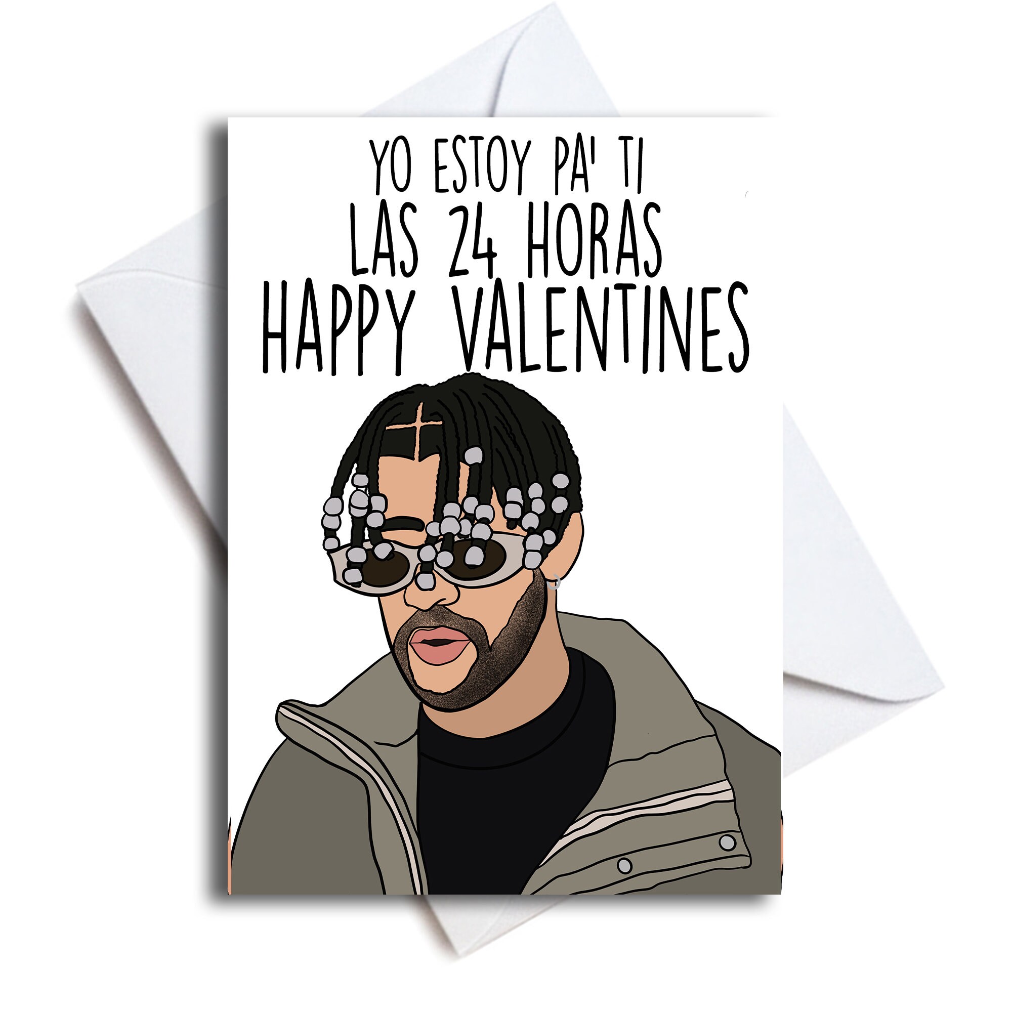 Bad Bunny Valentines Card / Dakiti / Bad Bunny Card In Spanish Etsy