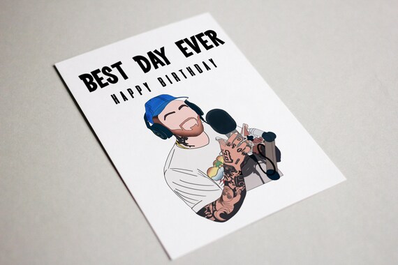 Tarjeta de cumpleaños de Mac Miller de mac miller Tarjeta de cumpleaños de Mac Miller