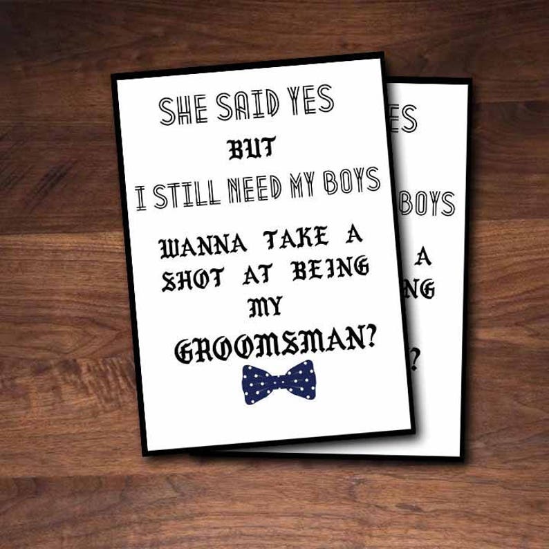 Best Man and Groomsmen Proposal Inviation Downloadable Etsy