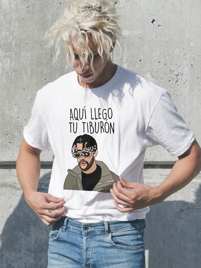 Bad Bunny TShirt Dakiti Bad Bunny Tee In Spanish Aqui Etsy