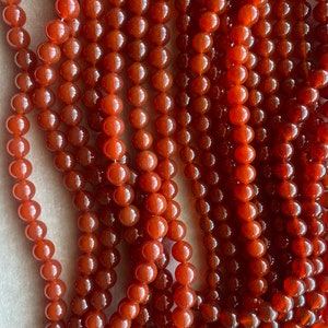 Genuine Carnelian High-Quality 10mm And 12mm Smooth Round Beads 15.5 &quot; Strand Red Agate Gemstone Beads For Jewelry Making