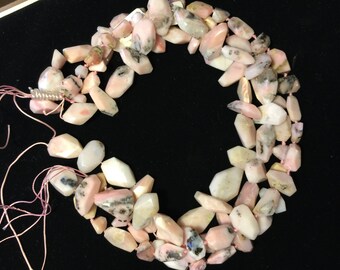 Genuine Gemstone Peru Pink Opal Beads 12-25mm Irregular Nugget 16 Inch.