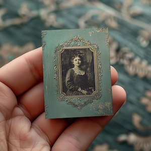 Mini libro stampabile della casa delle bambole, album fotografico vintage, carta digitale per diario dei rifiuti, attività artigianali, materiale effimero stampabile, foglio collage 11 x 8,5