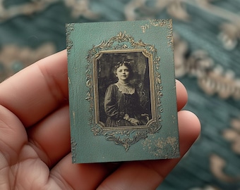 Printable Dollhouse Mini Book, Vintage Photo Album, Junk Journal Digital Paper, Craft Activity, Printable Ephemera, Collage Sheet 11 x 8.5