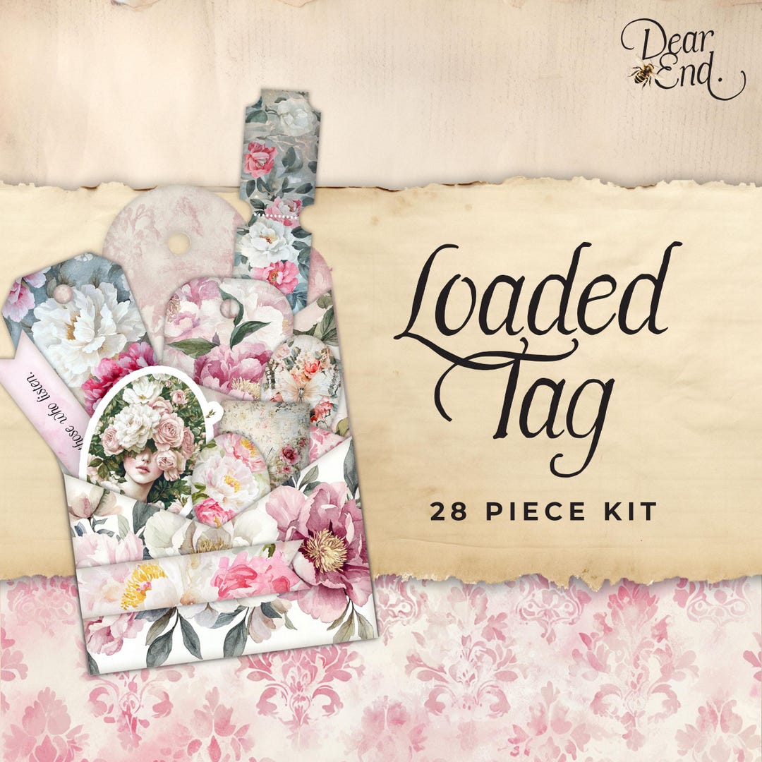 Loaded Tag Printable, Pink Vintage Shabby Chic Spring, Victorian ...