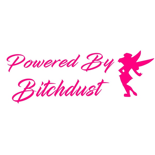 “Powered By Bitchdust” License Plate Frame - Black & Pink, Fits US & Canada Cars - View #6