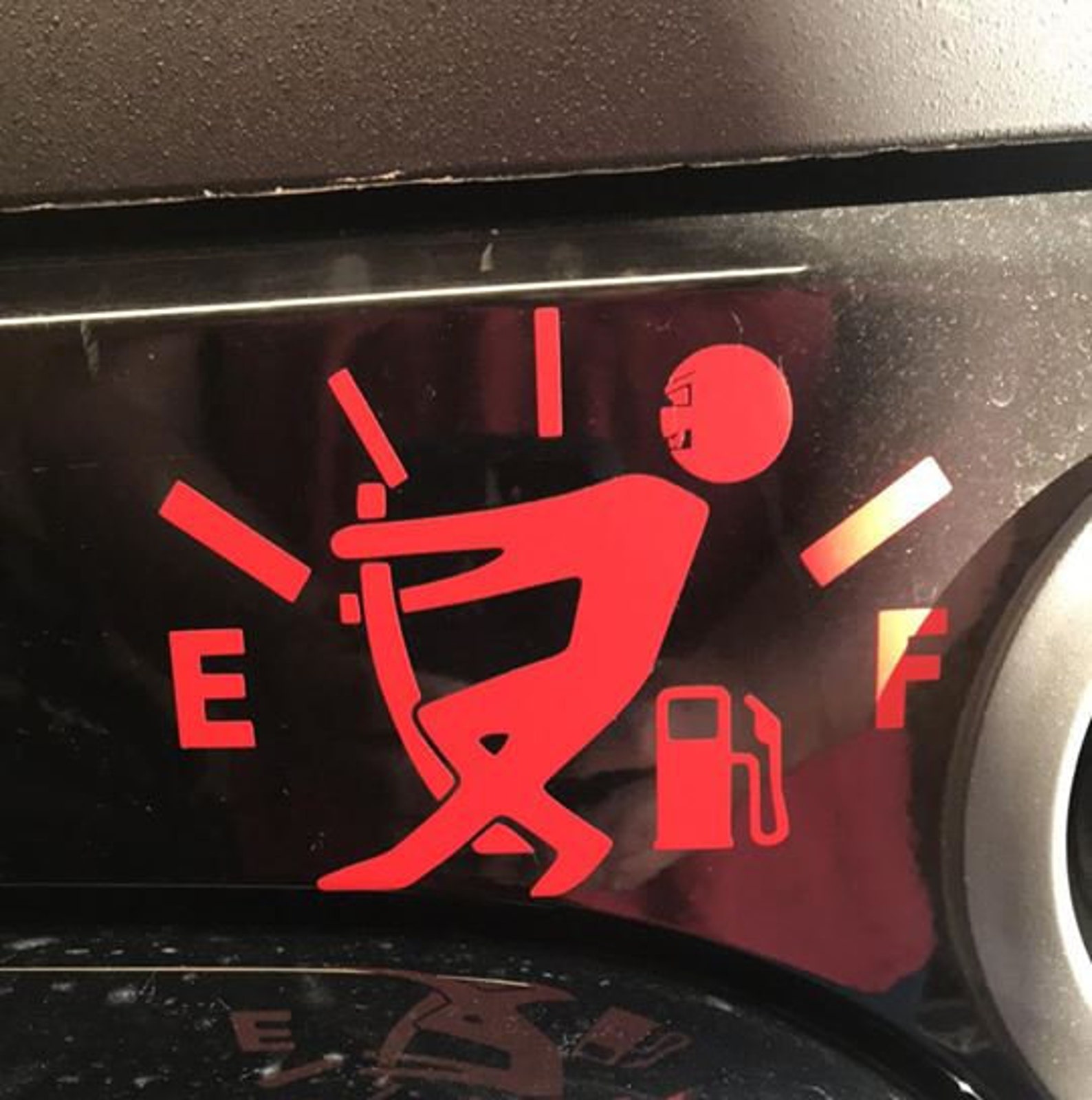 Funny Empty Gas Gauge Stick Figure Low fuel Out of Gas Etsy