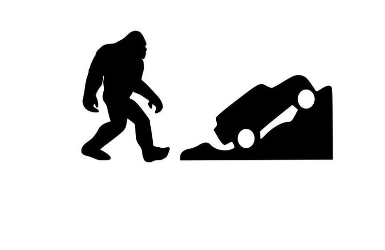 Bigfoot and Jeep combo pack vinyl decal for windshield Bigfoot and Jeep combo pack vinyl decal for windshield