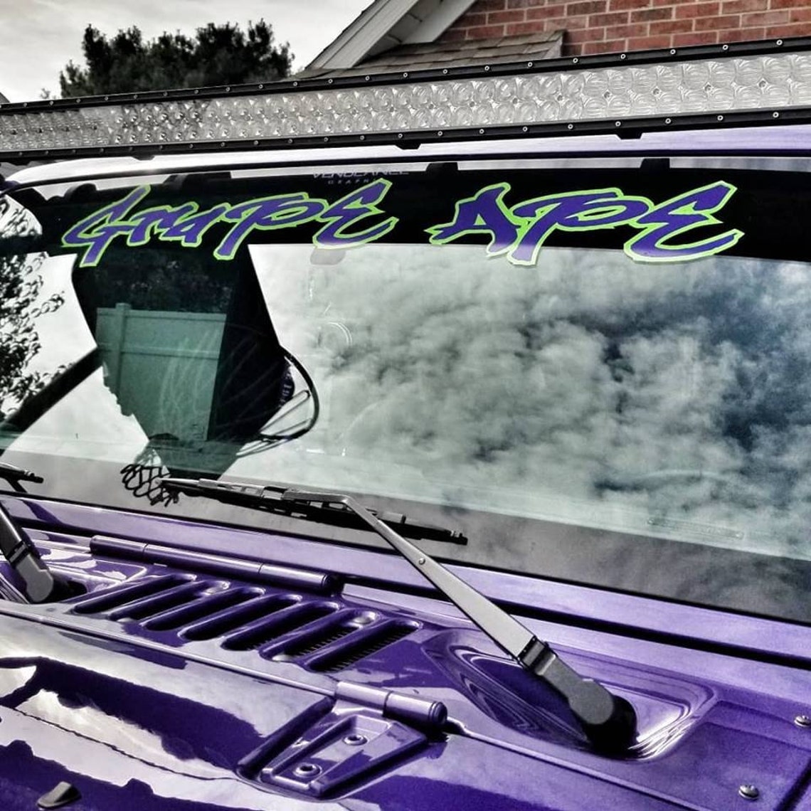 Custom Windshield banner decal decals choose text font Etsy