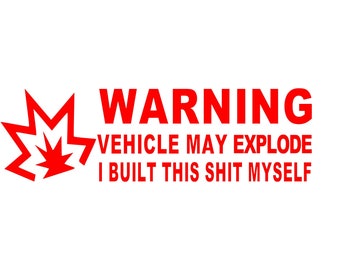 Truck Funny Warning Sticker Etsy