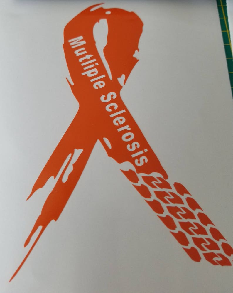 support chronic Multiple Sclerosis disease Support vinyl,decal,sticker,car,suv,truck 4x4,boat,motorcycle help ms awareness Ribbon