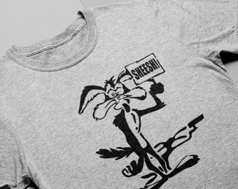 t-shirt cool t-shirt homme t-shirt drôle t-shirt graphique homme t-shirts pour homme looney tunes homme chemise cadeaux pour homme Wile E Coyote Sheesh