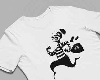 Running with the Bag t-shirt herr rolig t-shirt grafisk t-shirt herr t-shirts för män vintage t-shirts herr retro t-shirt herrskjorta presenter för män
