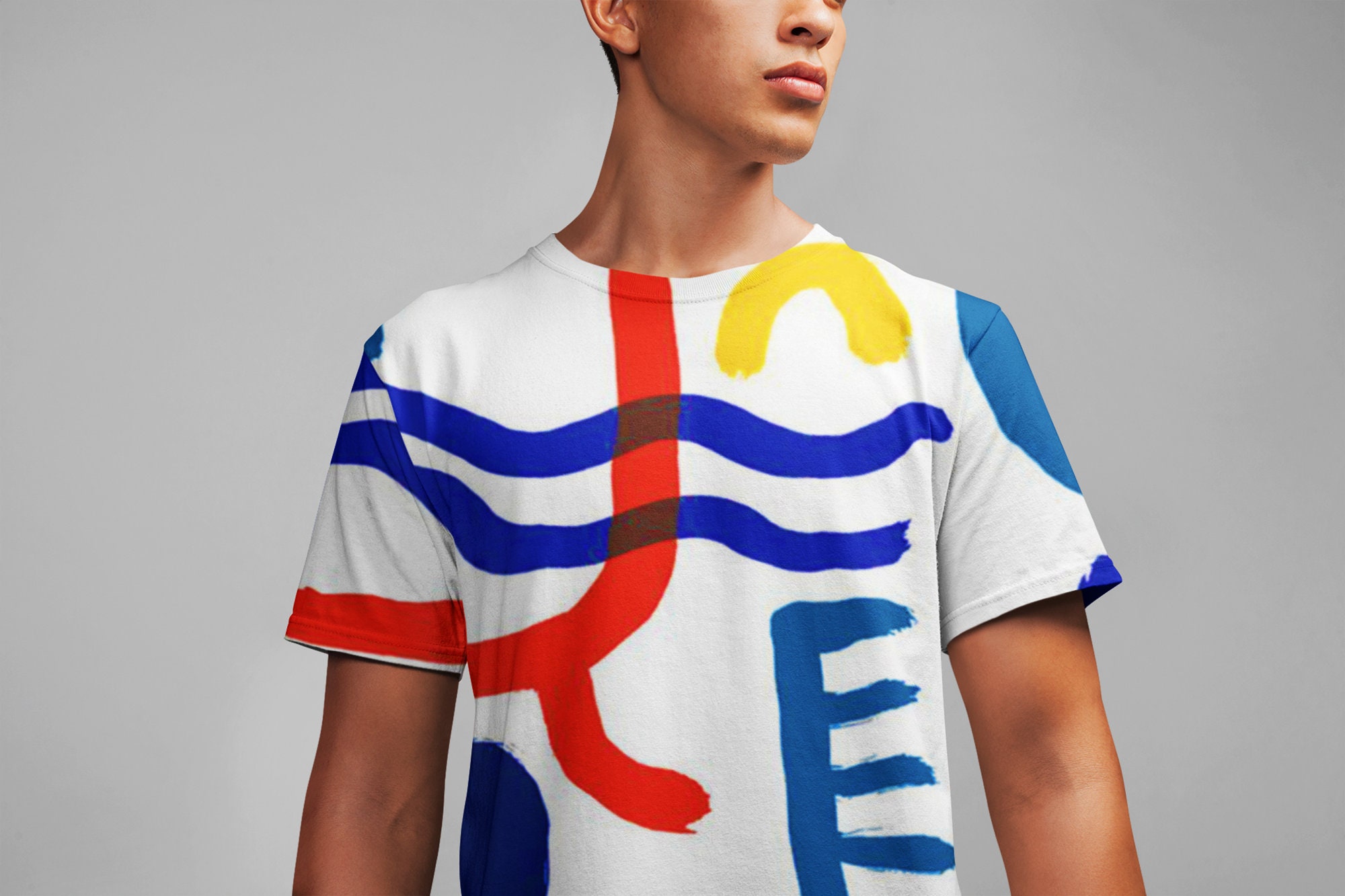 Mens Multi color tee men t shirt cool men funny t shirt Etsy