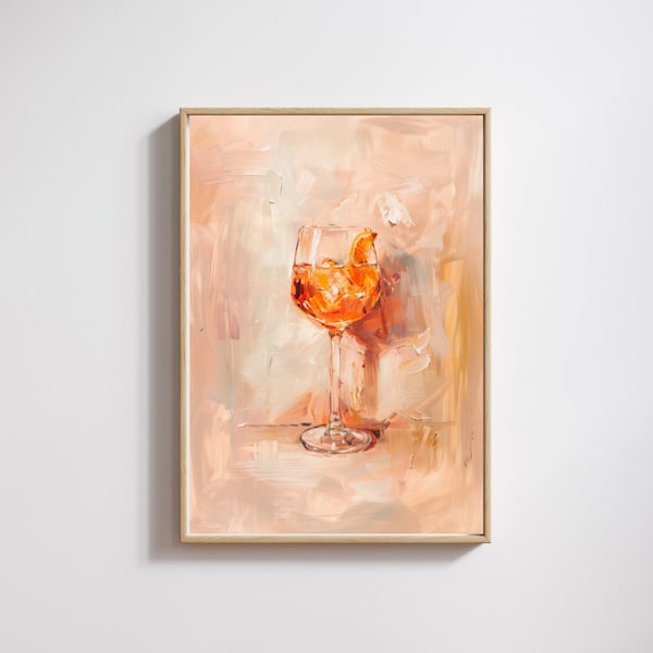 Aperol Painting Artful Cocktails Fun Bar Decor Printable Aperol Spritz Drink Poster Giftidea for Drinklovers