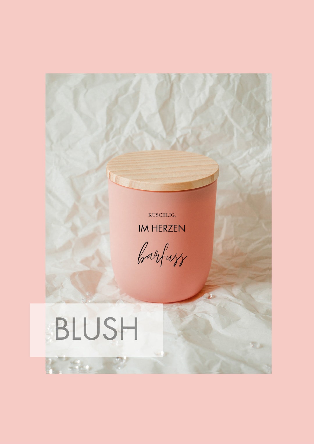 Duftkerze Mit Spruch Im Herzen Barfuss Glitzert Beim Etsy