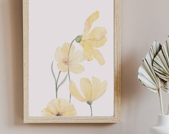 Botanical Art Flower Aesthetic Blossoms Wall Art Print Illustration Floral Art downloadable Art