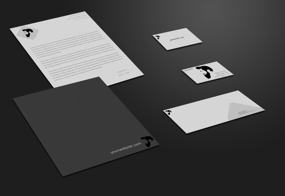 Brand Identity Business Card Letterhead Envelope Mockup Css Author