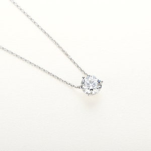 Lavishe 14K goud/wit gouden ketting met D-kleur VS1 Moissanite diamant luxe sieraden voor elegantie afbeelding 2