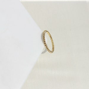 Bead Midi Ring 14K Gold Plated Sterling Silver Hypoallergenic For Sensitive Skin, Gift For Her