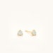 Small Opal Earrings Stud Cartilage Piercing, 14K Gold Plated 925 Sterling Silver Hypoallergenic