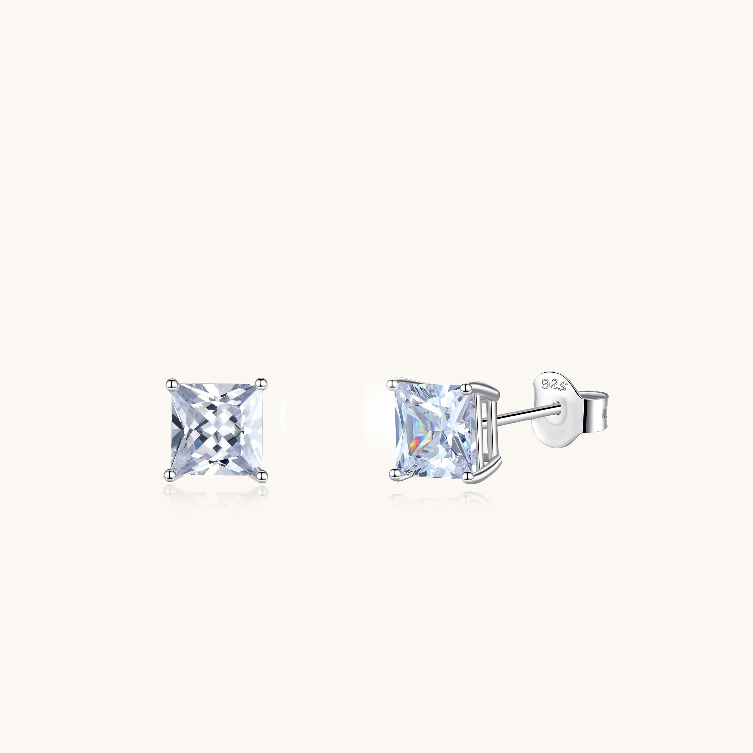 Casting Square Stud Earrings Screw Back .925 Sterling Silver Sizes 2-8mm Available in 3 Colors! from Sonara Jewelry | Wholesale