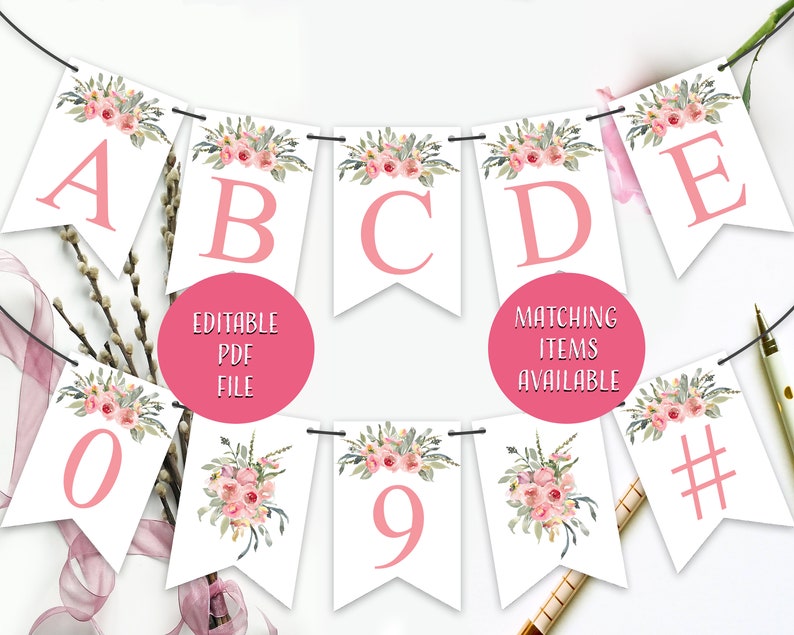 Editable Baby Shower Banner Printable Baby Shower Banner Etsy