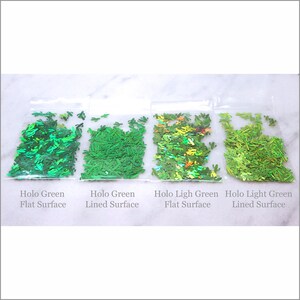 4-Bag Holo Mixed Green CACTUS Glitter Sample And Bundle Pack | 1/2 tsp to 1/2 oz in Each Bag | Texas | Greens | Flat Surface | Lined Surface