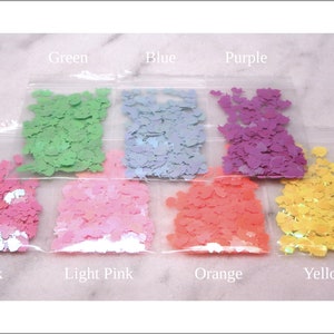 7-Bag UNICORN Glitter Sample Packs Holo Silver Gold White Iridescent Pink Orange Yellow Green Blue Purple Resin Art image 3