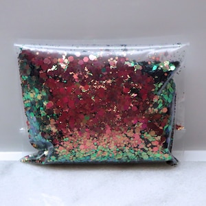 3-in-1 Small Color-Shifting Chameleon Chunky Mix | Magenta Gold - Jade Green | 0.4 MM | 1MM | 2MM | Tumbler | Nail Art | Resin Jewelry