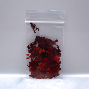 Laser Holographic Deep Ruby Red CRAWFISH Or LOBSTER Glitter | Crayfish | Holo | Dark Red | Charms | Resin Jewelry | Tumbler | Craft